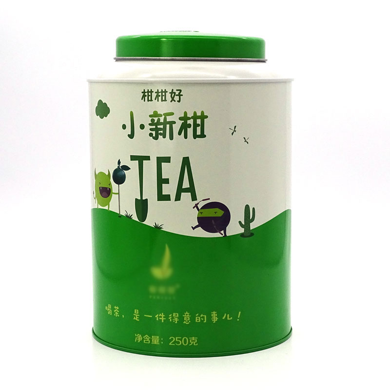 圓形綠茶鐵罐 圓形綠茶鐵罐