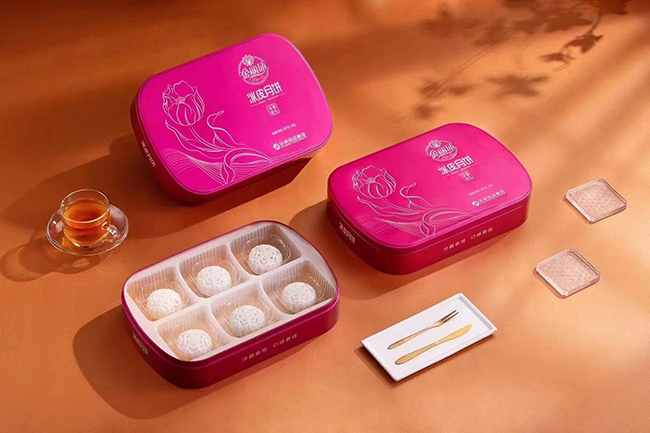 六個裝冰皮月餅鐵盒