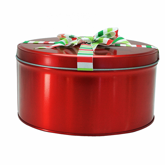 蝴蝶結圓形禮品鐵罐廠家