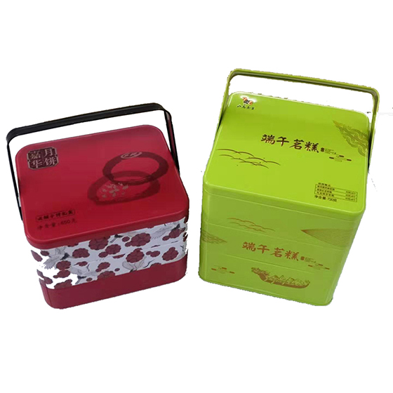 節(jié)日手提三層禮品鐵盒