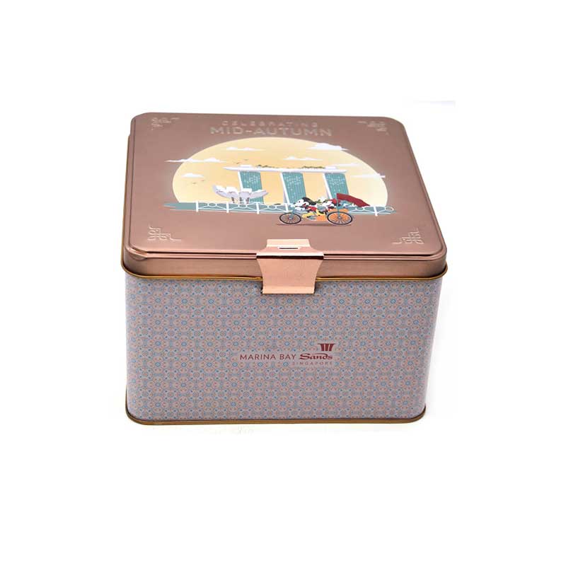 帶卡扣正方形餅干鐵盒 帶卡扣正方形餅干鐵盒